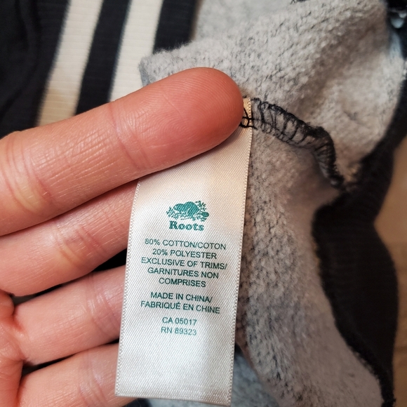 Roots Bomber Jacket. Black, A Bit Dewashed. Bit Of White. Fitted. M. Varsity. - Picture 9 of 13